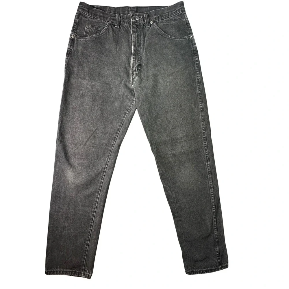 Wrangler Denim Tapered Leg Jeans Vintage Western‎ Workwear 30x30 Faded Black